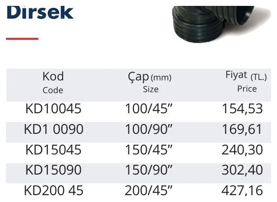 Koruge Dirsek 300/45