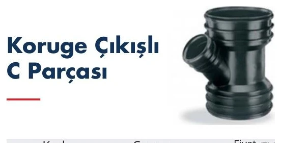 Koruge Çıkışlı C Parçası 100/100