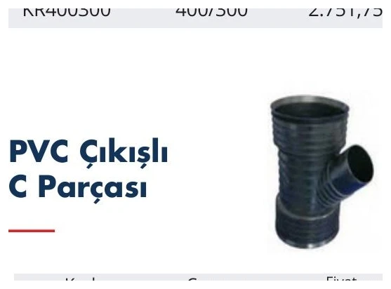 PVC Çıkışlı C Parçası 100/110