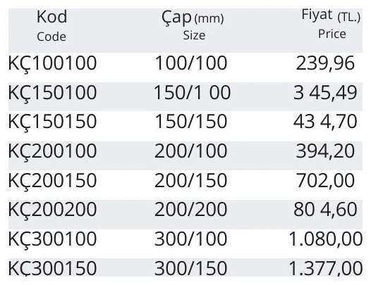 Koruge Çıkışlı C Parçası 300/300