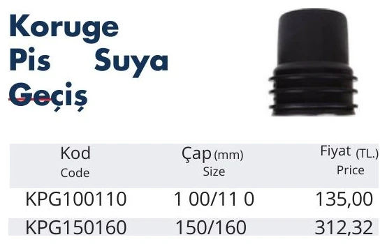 Koruge Pis Suya Geçiş 200/160