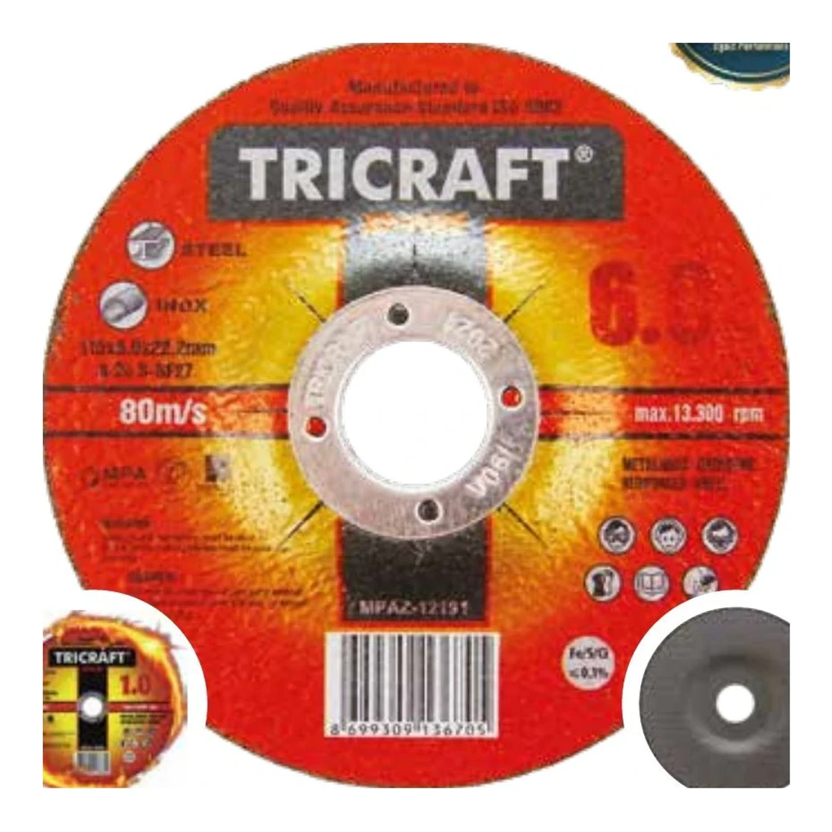 Taşlama METAL 115 x 6.0 x 22 mm