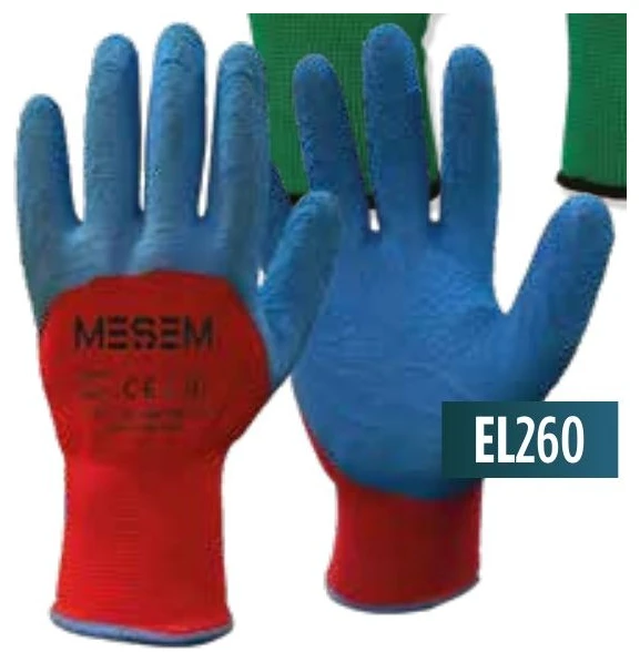 Soft Latex Eldiven 3/4 Kokusuz - Kırmızı-Mavi 3/4