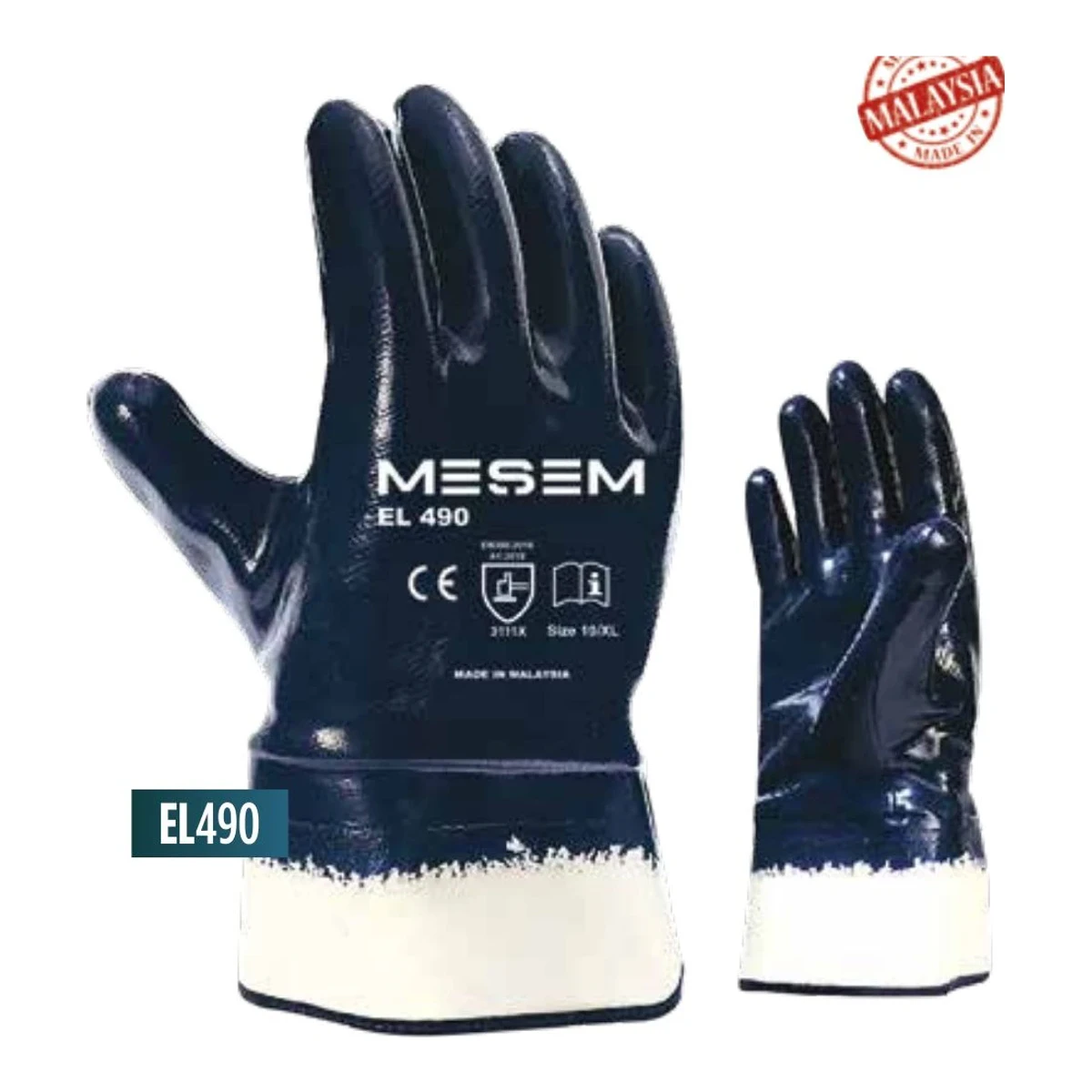 Petrolcü Eldiveni Kokusuz - Koyu Lacivert 10/XL