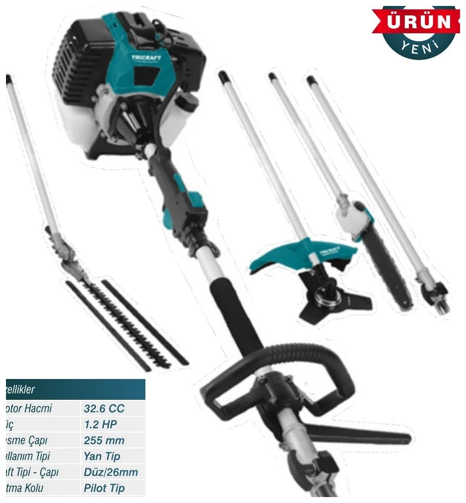 Benzinli Fonksiyonel Tırpan Yandan Set