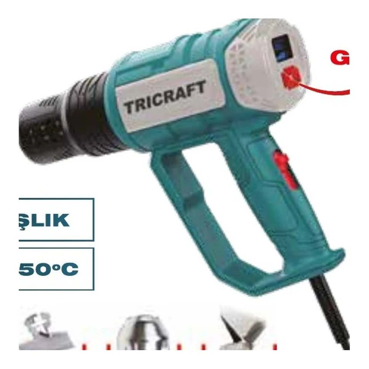 Sıcak Hava Tabancası 2400W Dijital Gösterge