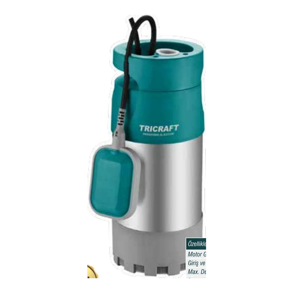 Yüksek İrtifa Dalgıç Pompa 1000W Temiz Su
