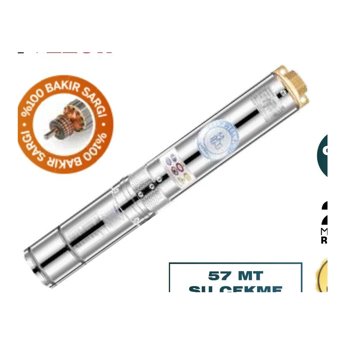 Derin Kuyu Dalgıç Pompası 0.75 HP