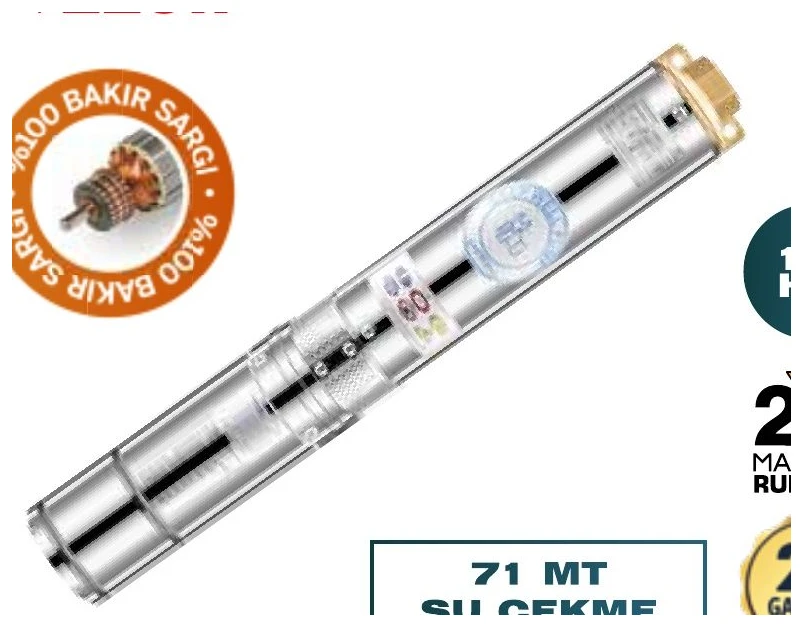 Derin Kuyu Dalgıç Pompası 1.0 HP
