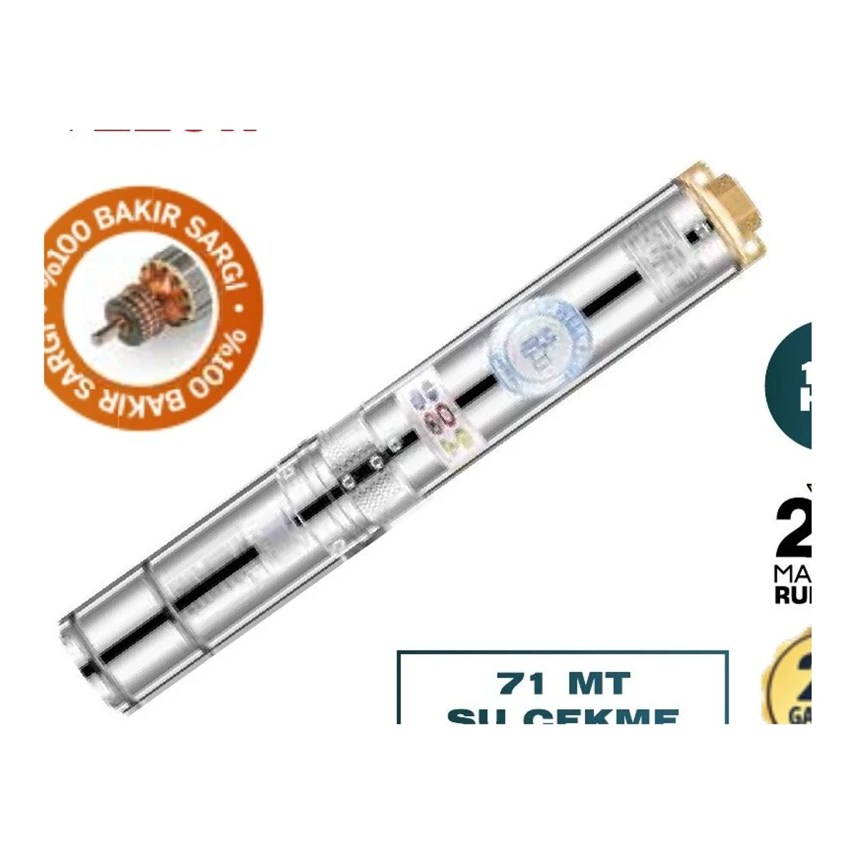 Derin Kuyu Dalgıç Pompası 1.0 HP