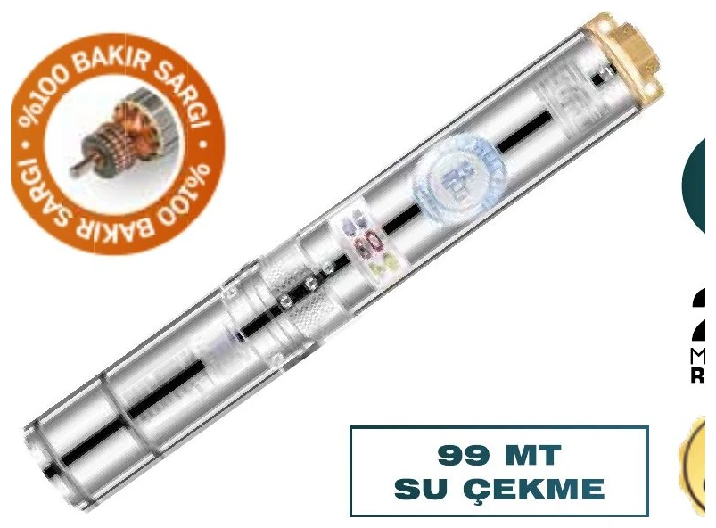 Derin Kuyu Dalgıç Pompası 1.5 HP