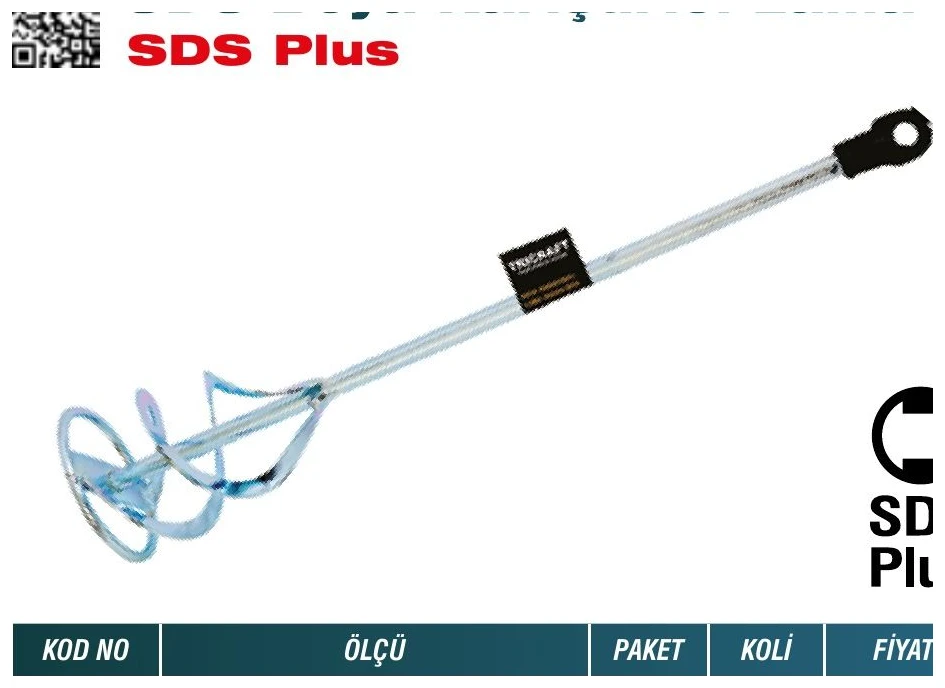 SDS Boya Karıştırıcı Lama SDS Plus 100x450 mm