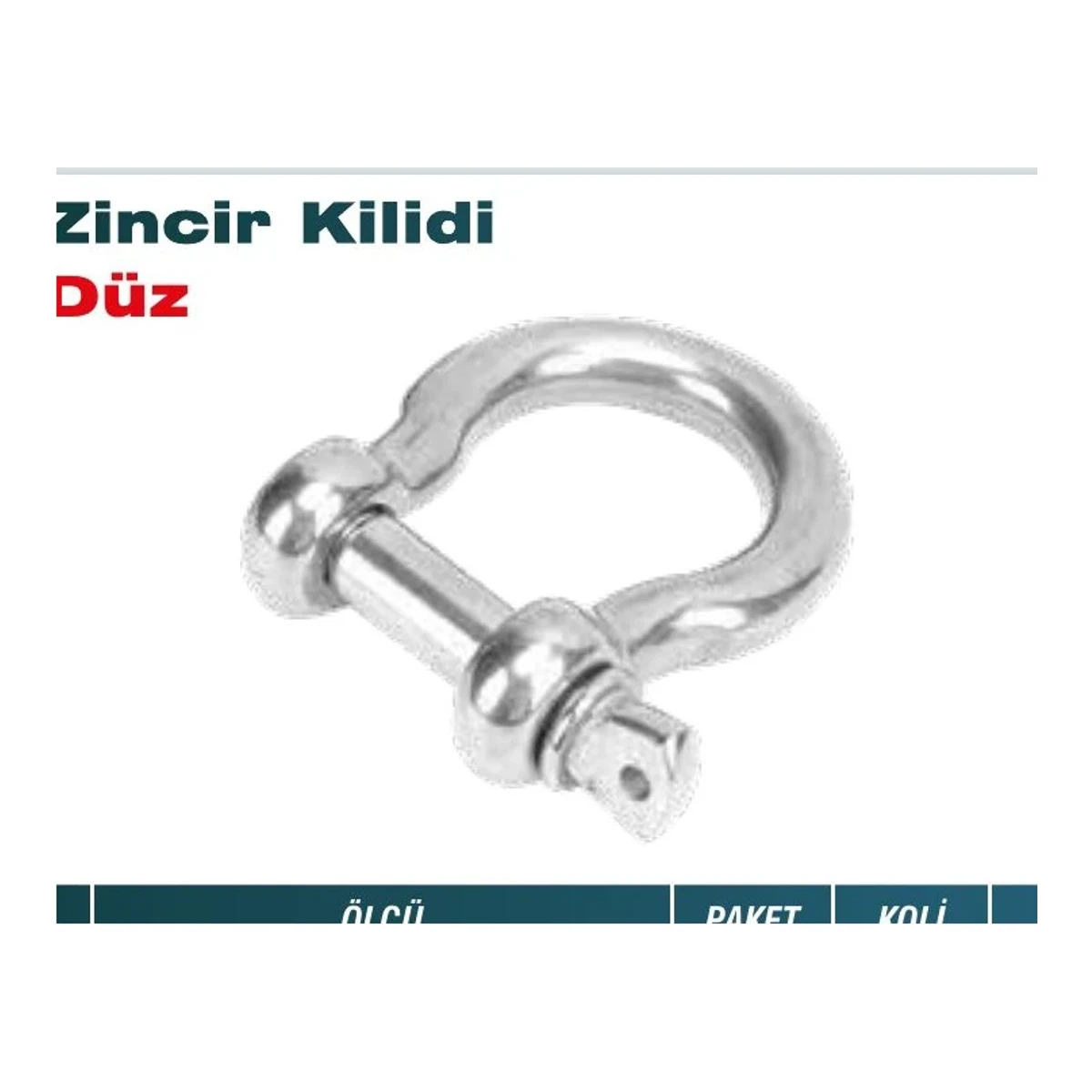 Zincir Kilidi Düz 10 mm