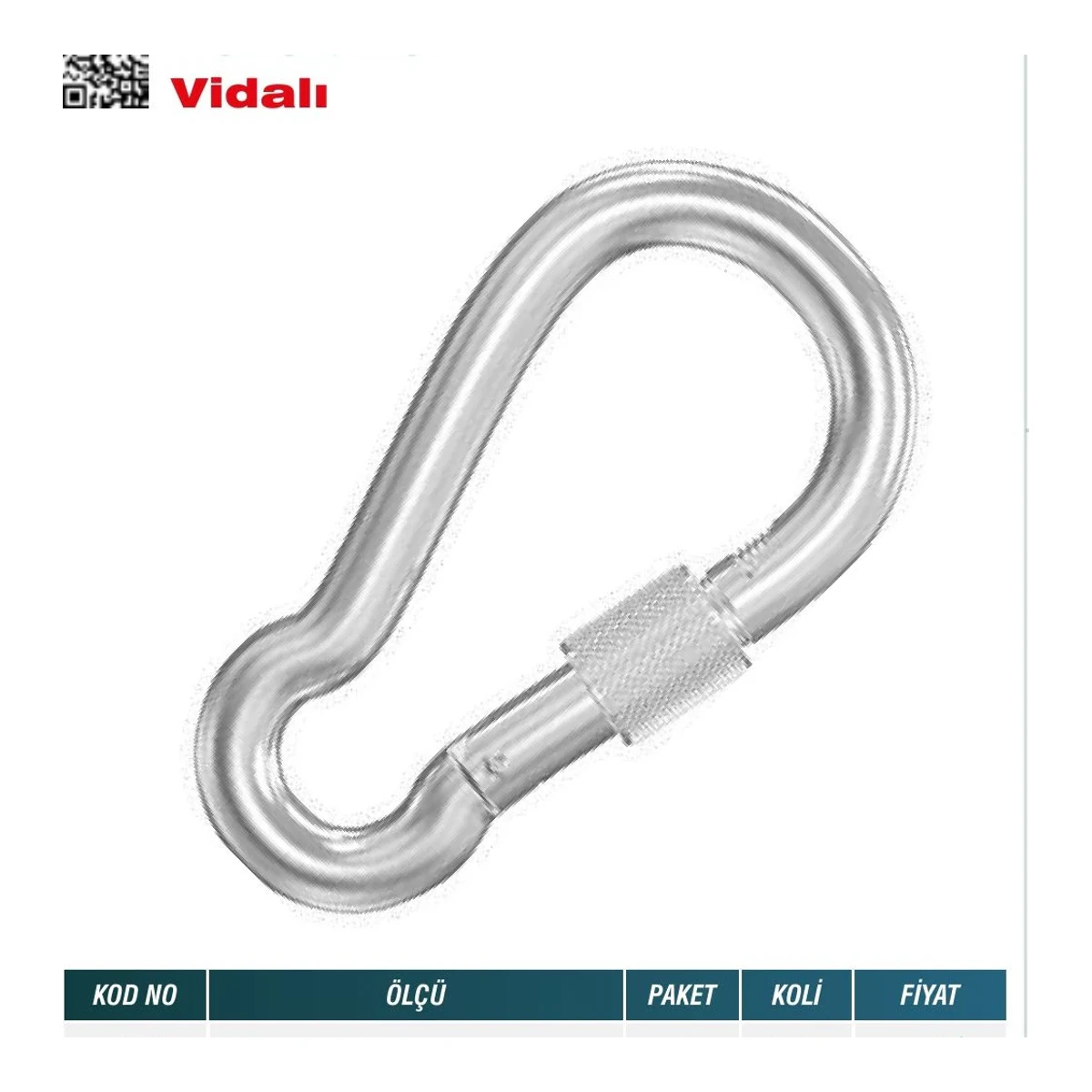 Karabina Vidalı 10 mm