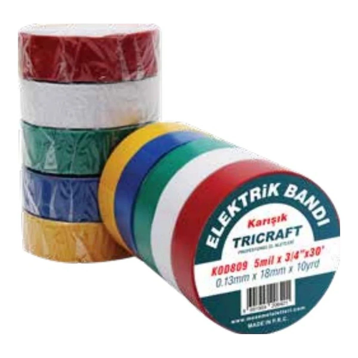 Elektrik Bandı - 18 x 4 YARDS KARIŞIK