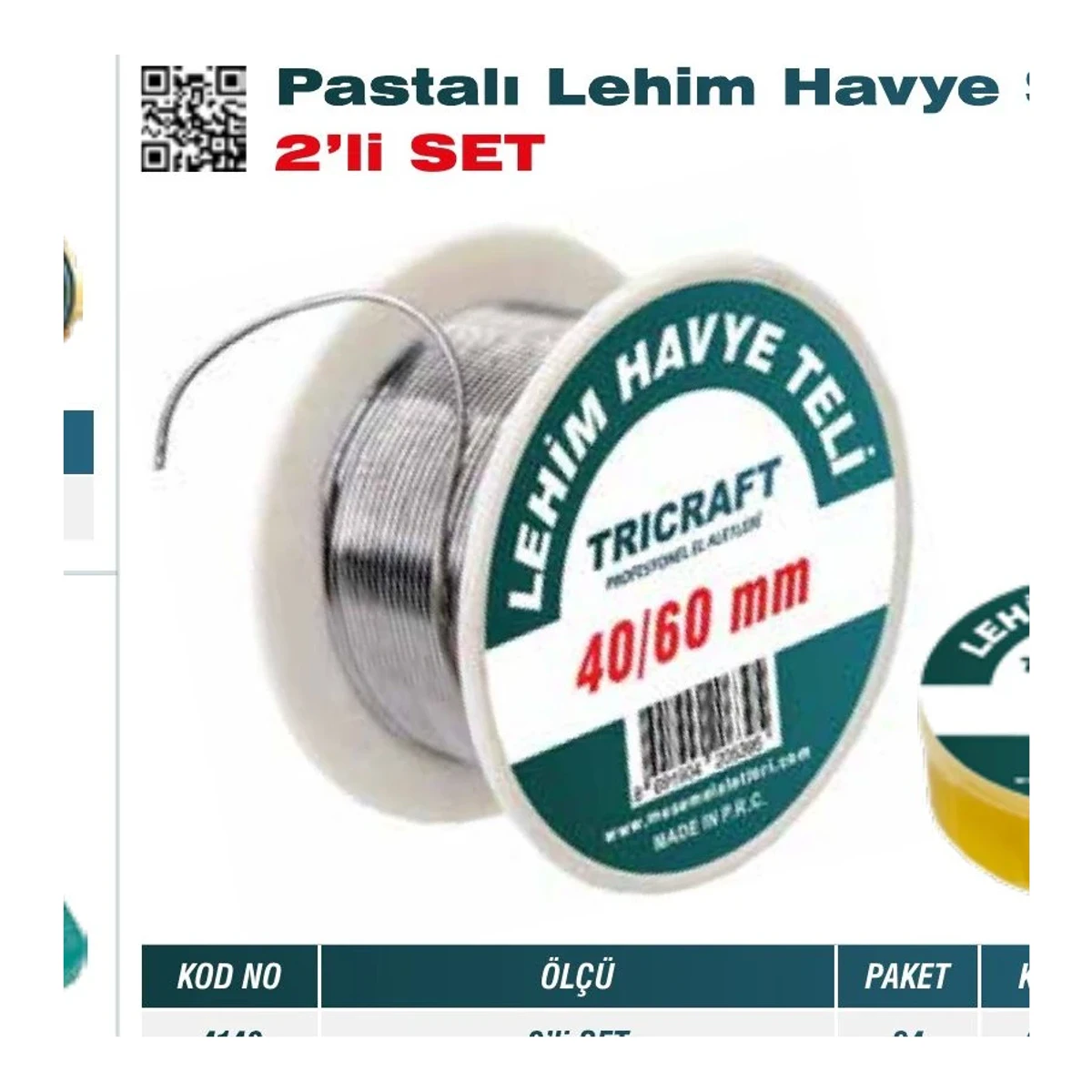Pastalı Lehim Havye Seti 2’li SET