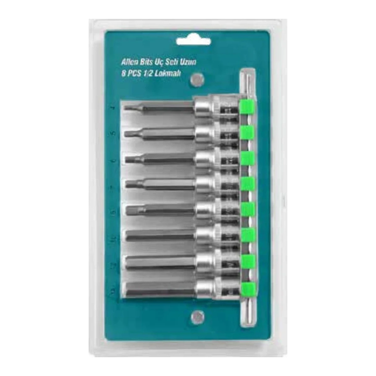 Allen Bits Uç Seti Uzun 8 PCS 1/2 Lokmalı