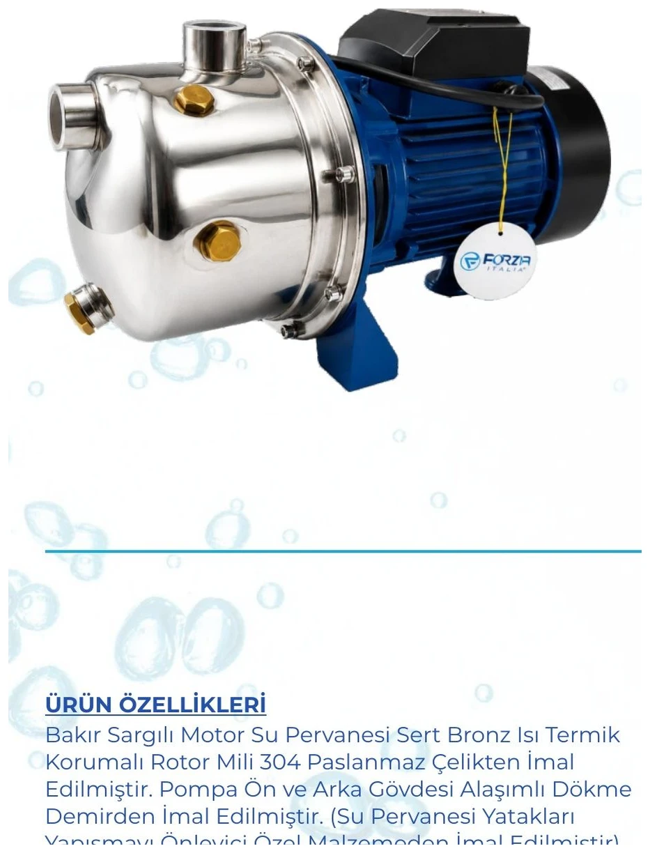 SGJ800 PASLANMAZ JET BAŞLIKLI POMPA