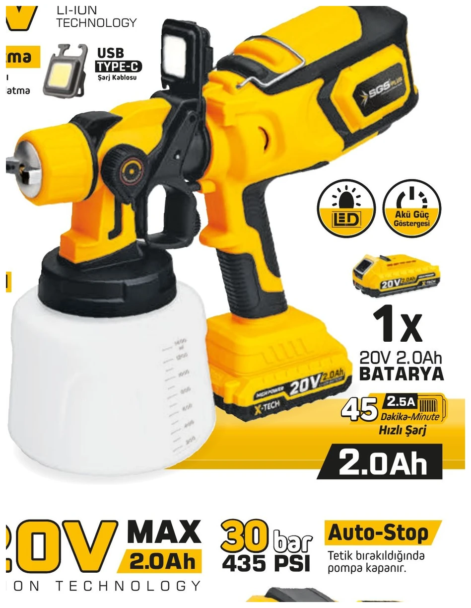 Akülü Boya Tabancası Seti - Solo Model