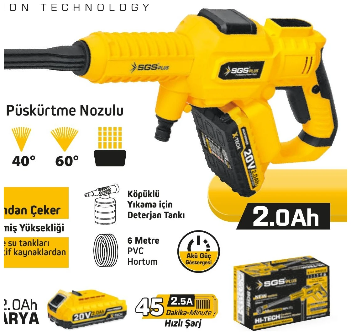 Akülü Basınçlı Yıkama Makine Seti