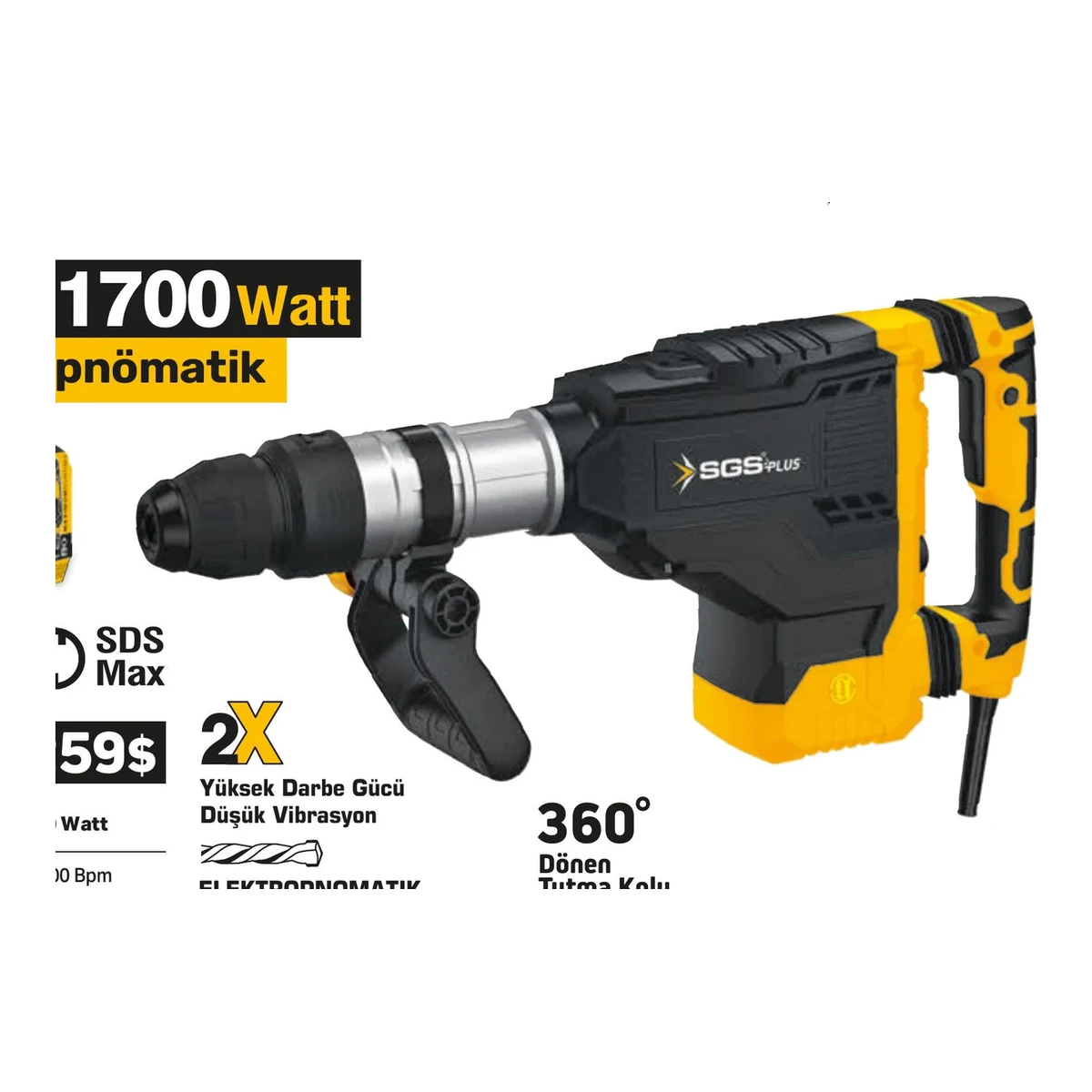 Kırıcı Elektropnömatik 1700 Watt
