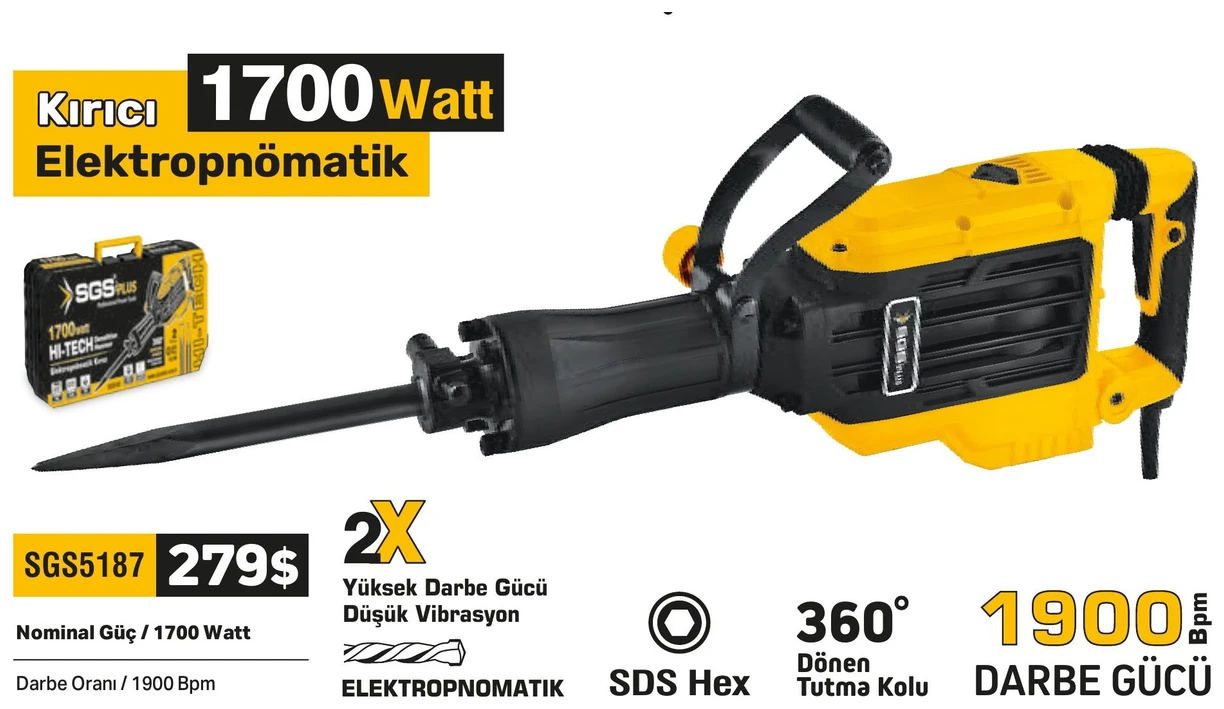 Kırıcı Elektropnömatik 1700 Watt