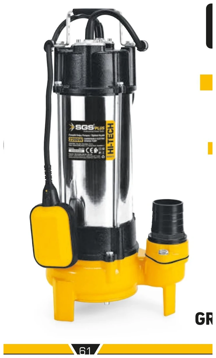 Foseptik Dalgıç Pompa 2200 Watt 3.0 HP