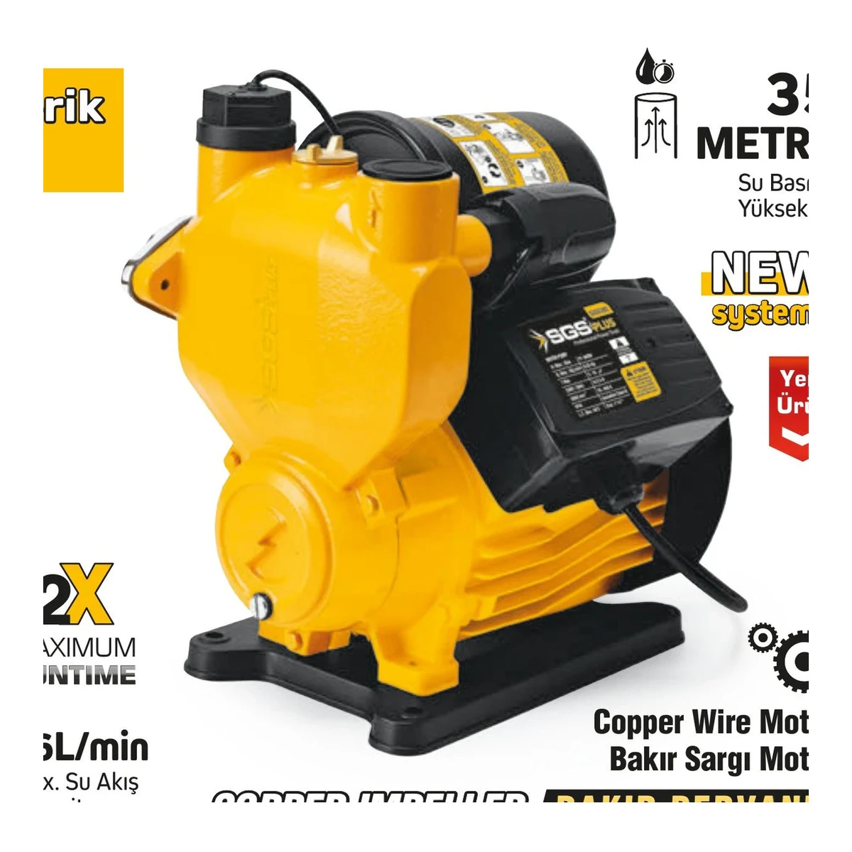 Otomatik Periferik Su Pompası 400 Watt 0.55 HP