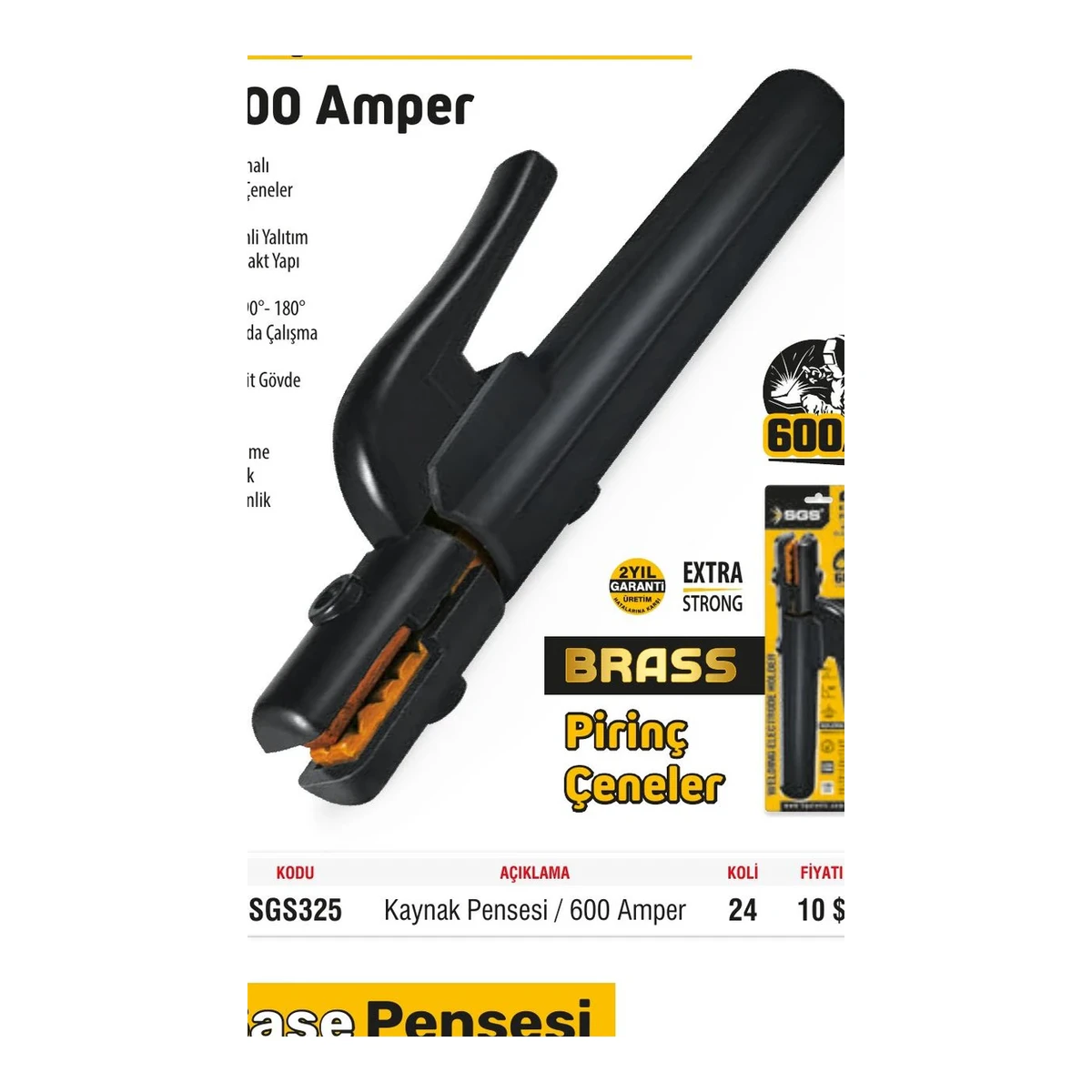 Kaynak Pensesi / 600 Amper