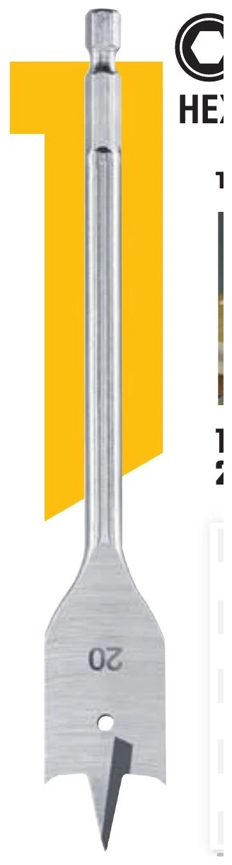 Ahşap Yaprak HEX Matkap Ucu 12mm