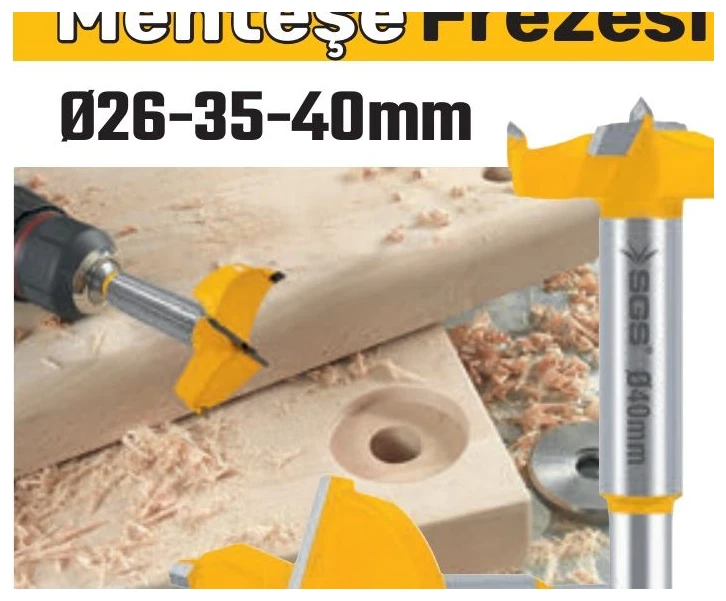 Ahşap Menteşe Frezesi ø26mm