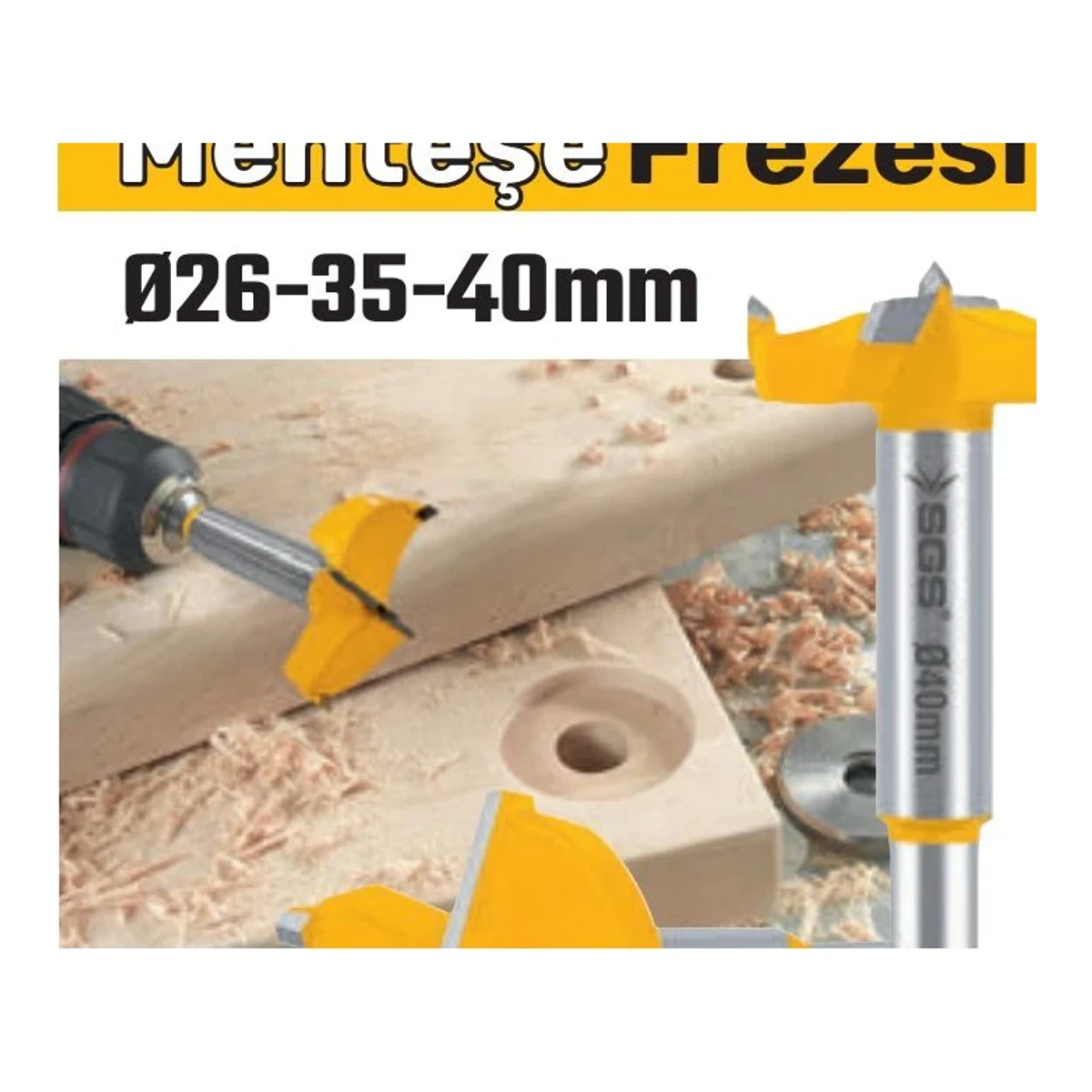 Ahşap Menteşe Frezesi ø26mm