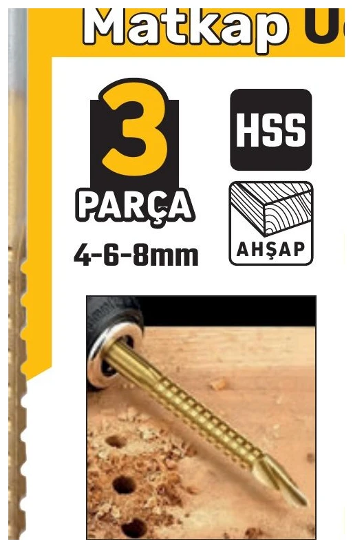 3'lü Freze Matkap Uç Seti