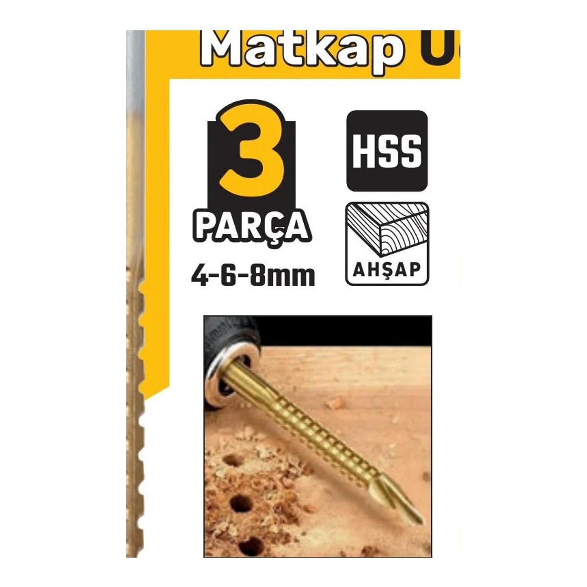3'lü Freze Matkap Uç Seti