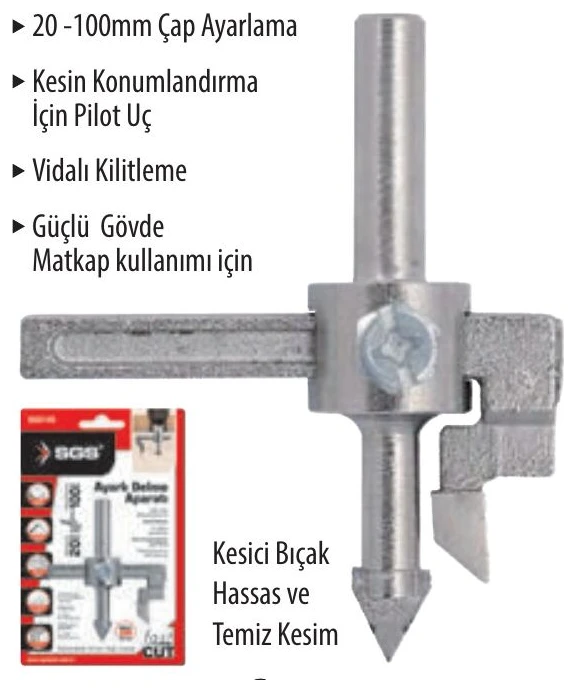 Ayarlı Delme Aparatı 20-100mm