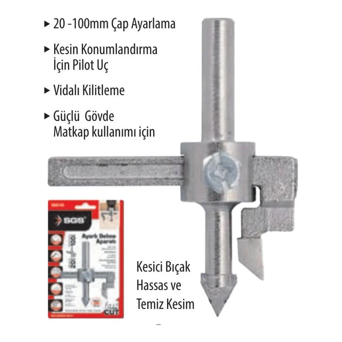 Ayarlı Delme Aparatı 20-100mm