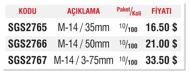 Delme Panç Konik M-14 / 3-75mm