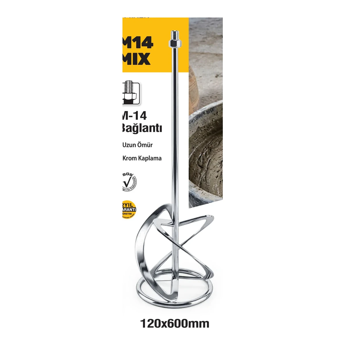 Boya & Alçı & Tutkal Karıştırıcı - 100x450mm