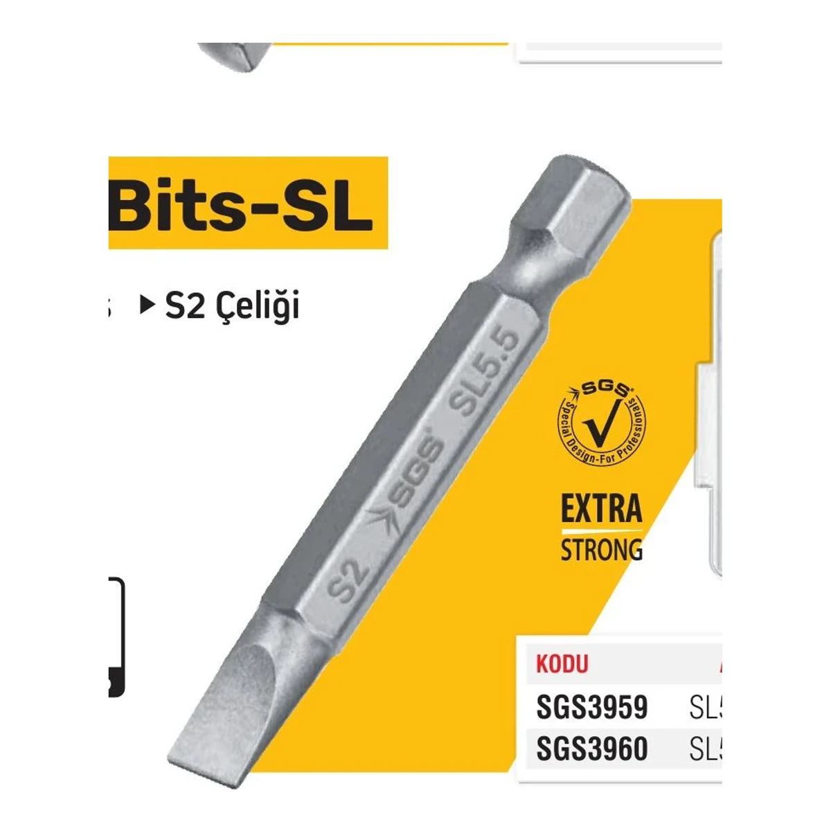 Düz Uçlu Bits-SL SL5.5-25mm