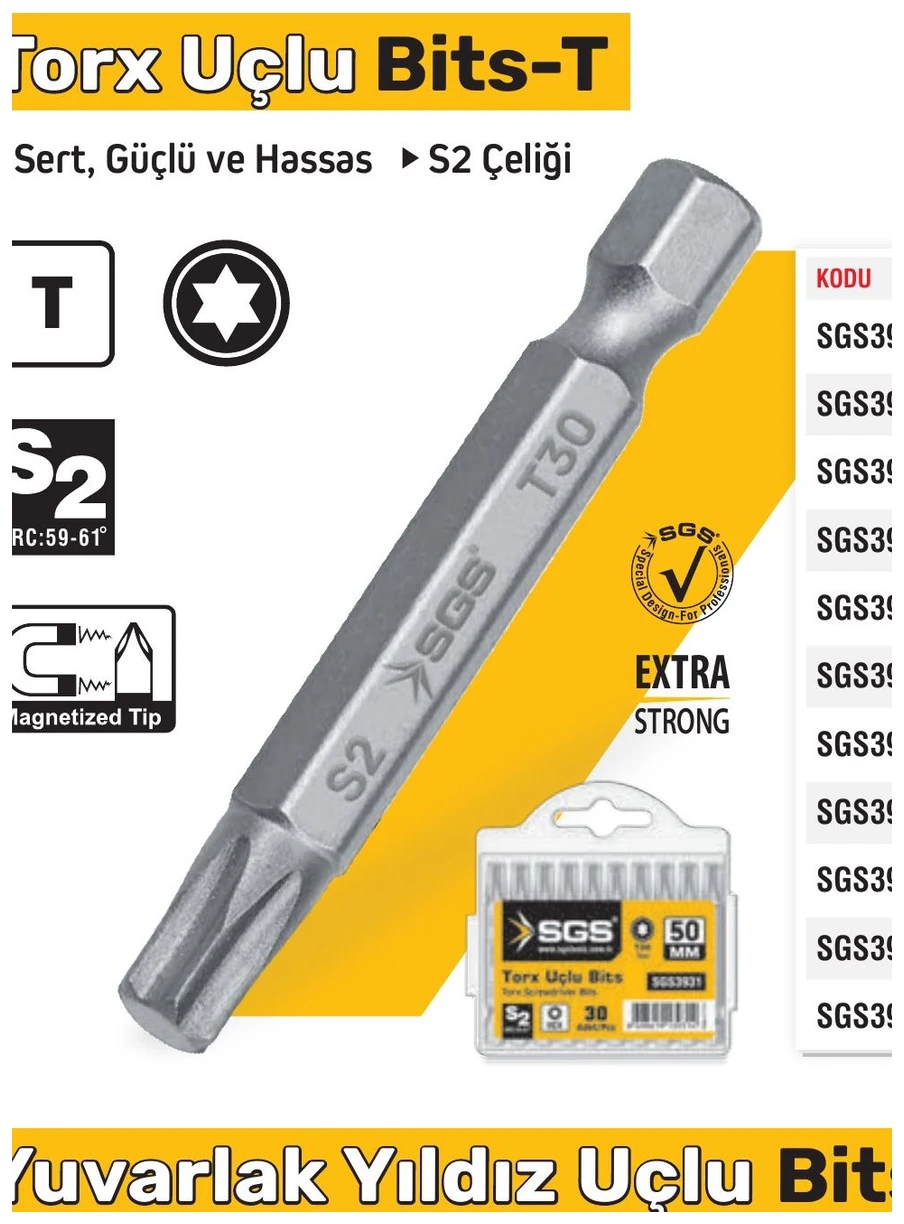 Torx Uçlu Bits T40 - 50mm