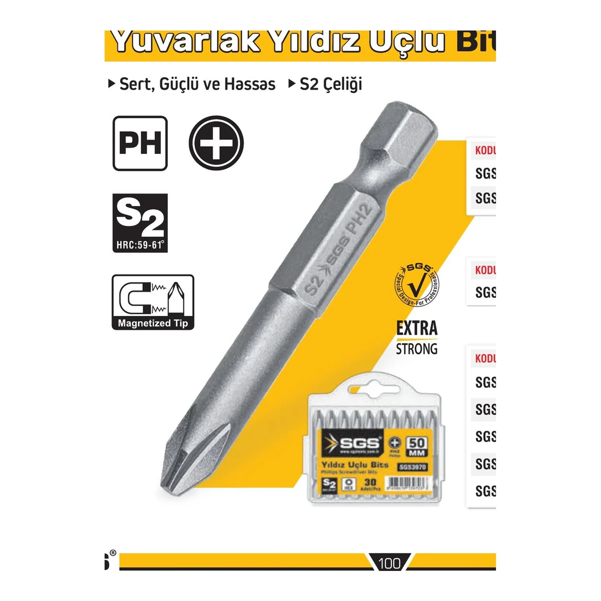 PH0 Yıldız Uçlu Bits - 50mm