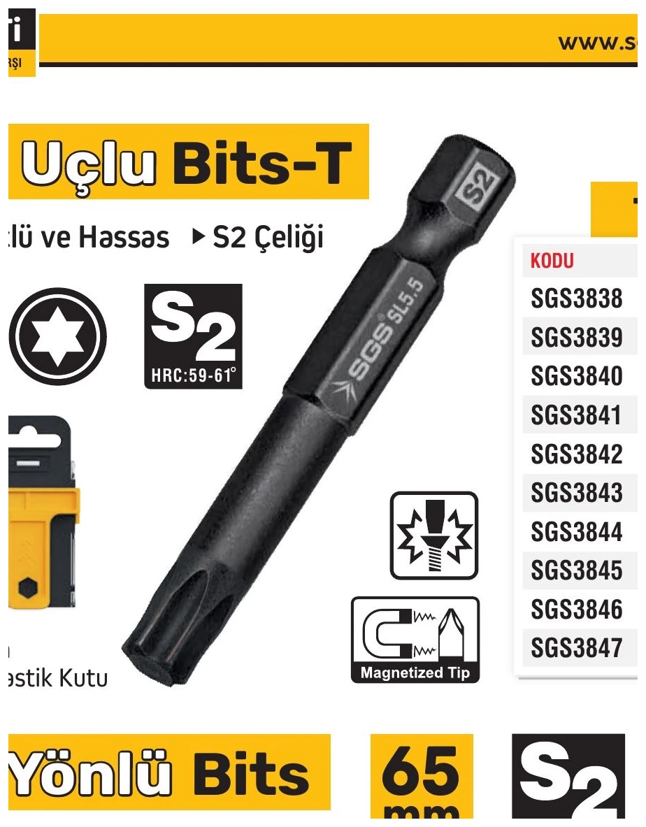 Torx Uçlu Bits T30 - 50mm