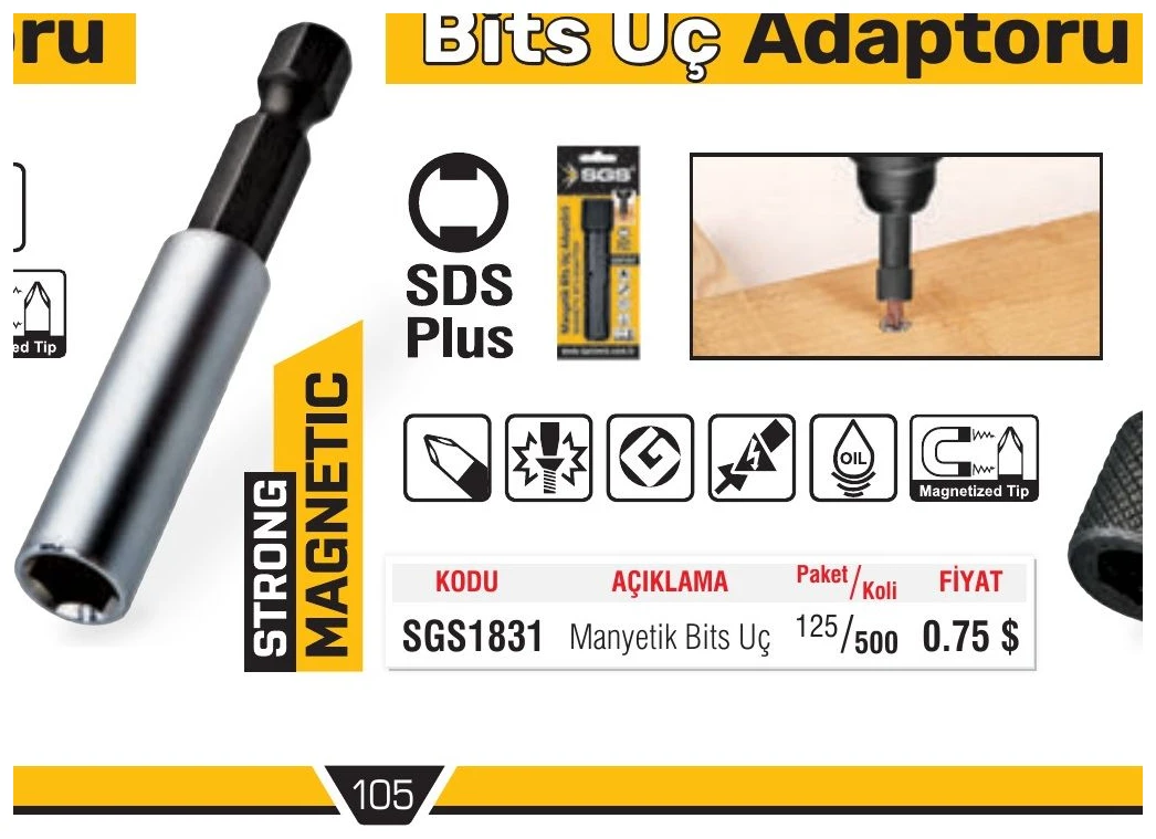 Bits Uç Adaptörü 60mm