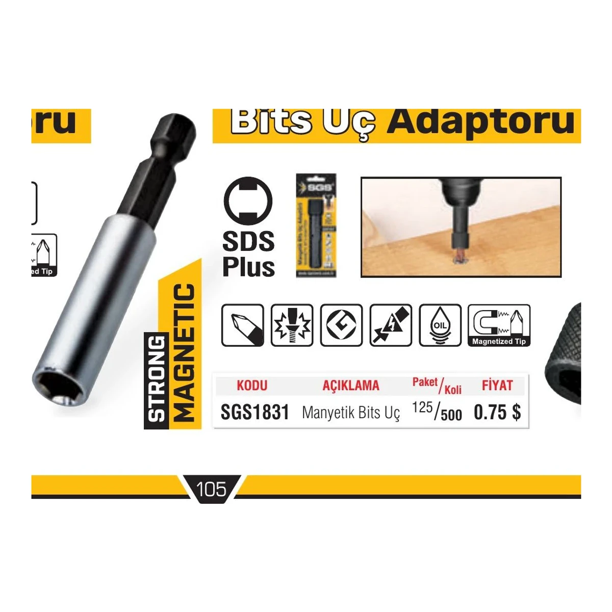 Bits Uç Adaptörü 60mm