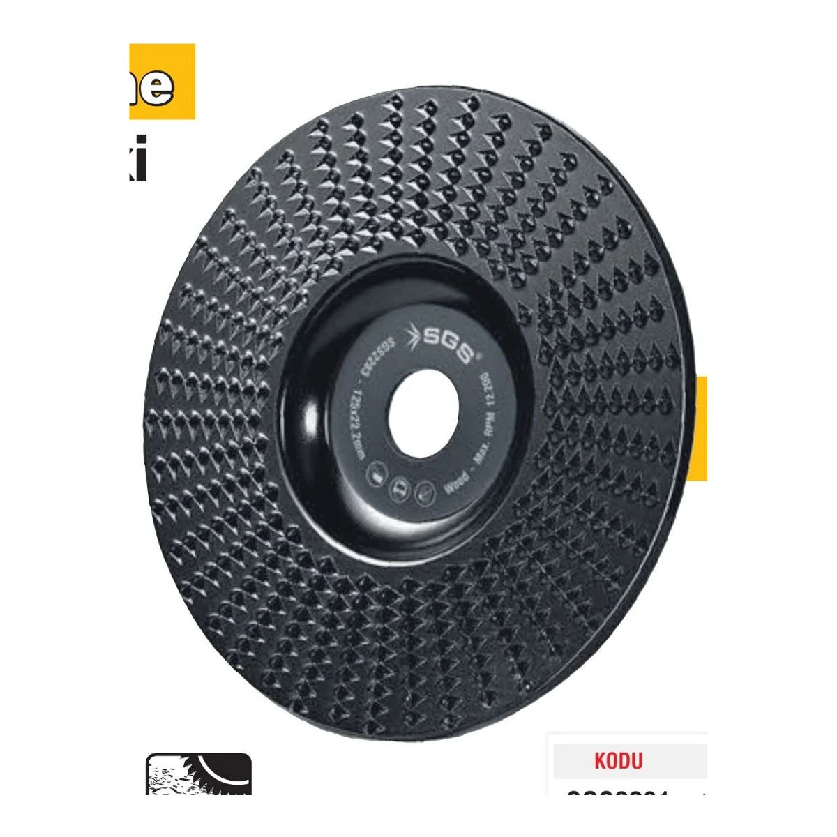 SGS Ahşap Taşlama Diski Düz 115mm x 22,22mm