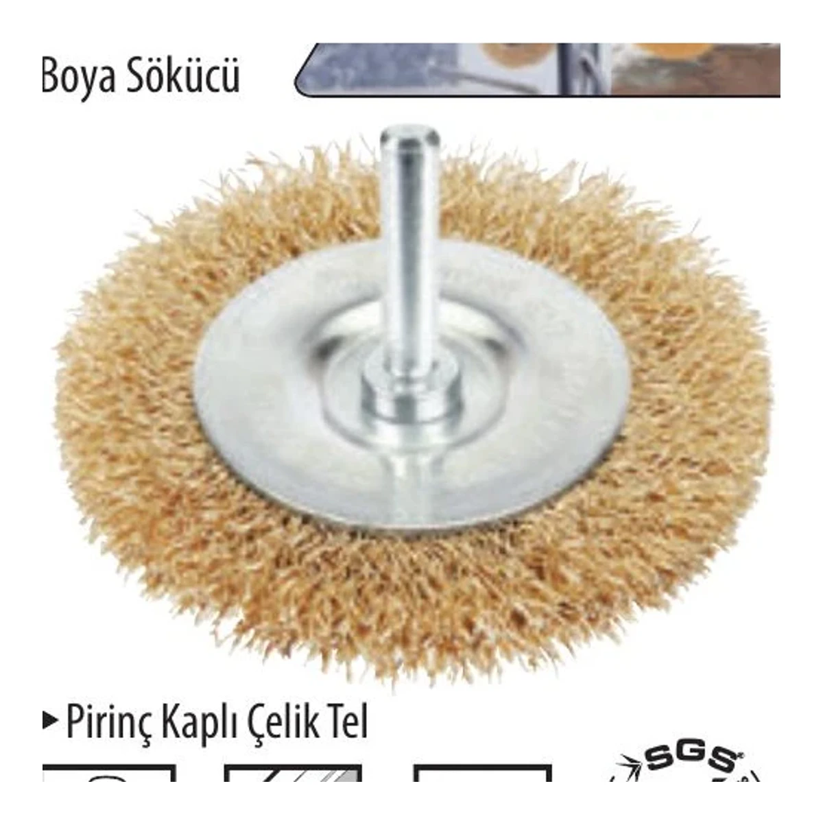 Dairesel Fırça Pimli Saçaklı 100mm