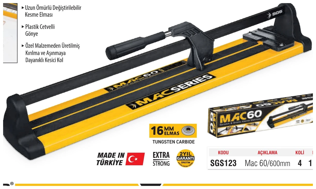 MAC Series Seramik & Granit Kesme Makinası - Mac 60/600mm