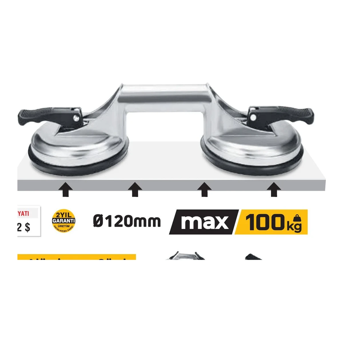 İkili Vantuz/Ø120mm