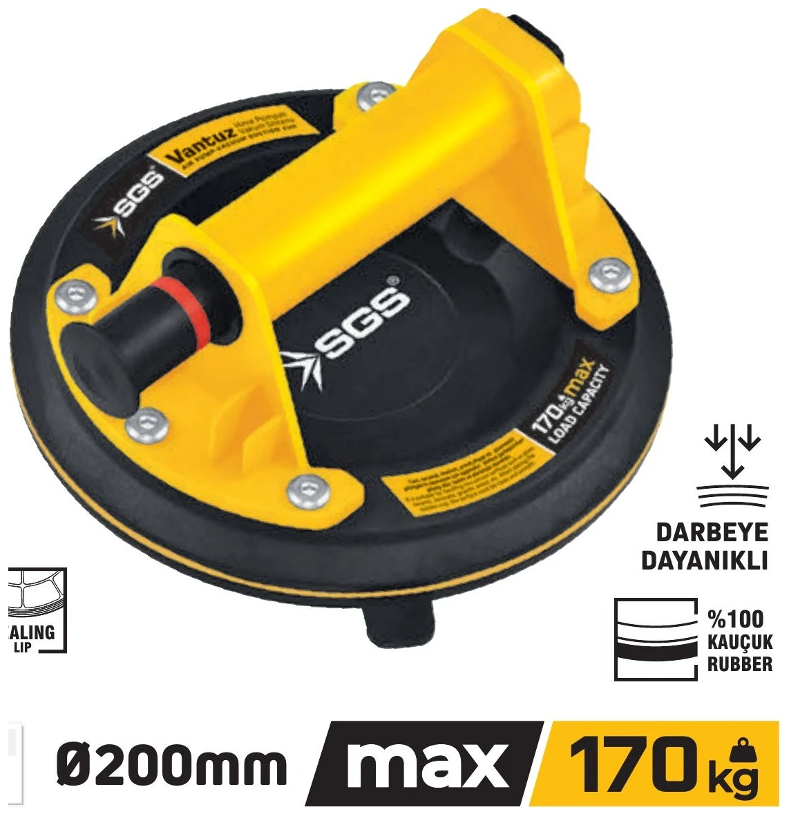 Pompalı Vantuz/Ø200mm