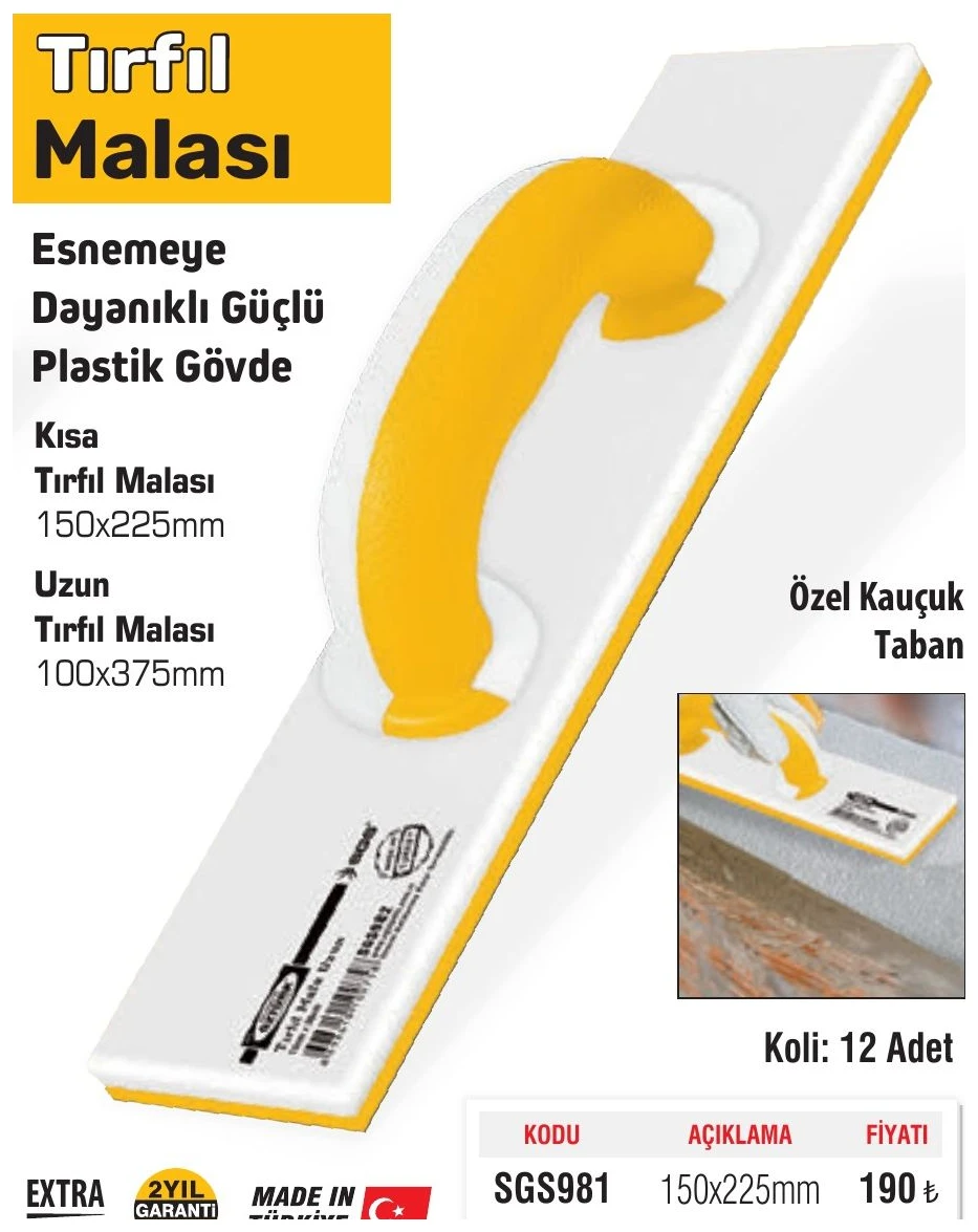 Tırfıl Malası 100x375mm
